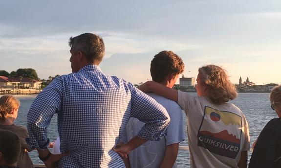 Guests enjoying the views on the boat