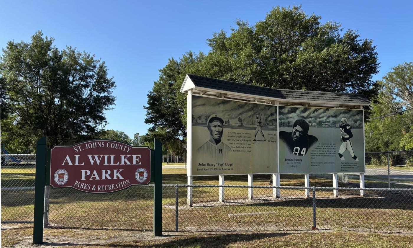 The entrance sign for Al Wilke Park