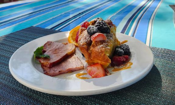 One of the breakfasts served recently at a local bed and breakfast