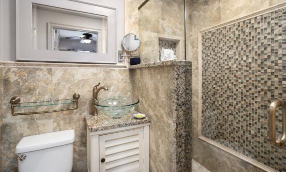 A modern bathroom in an award-winning bed and breakfast property