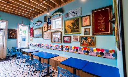 the interior of a restaurant