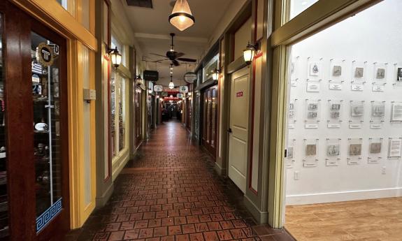 The hallway of St. George Row shopping mall