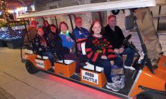 The Old City golf cart during the Nights of Lights tour