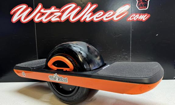 The signature Onewheel branded with Witz Wheels' logo
